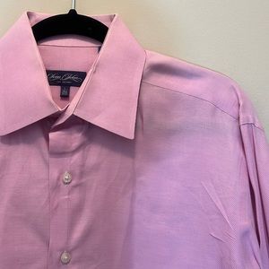 Sean John Fine Tailoring Pink Cuffed Dress Shirt Neck 16.5 Sleeve 34/35 Size L
